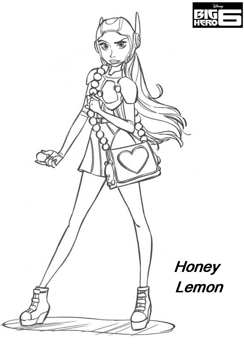 Big Hero 6 Honey Lemon Coloring Pages Coloring Pages
